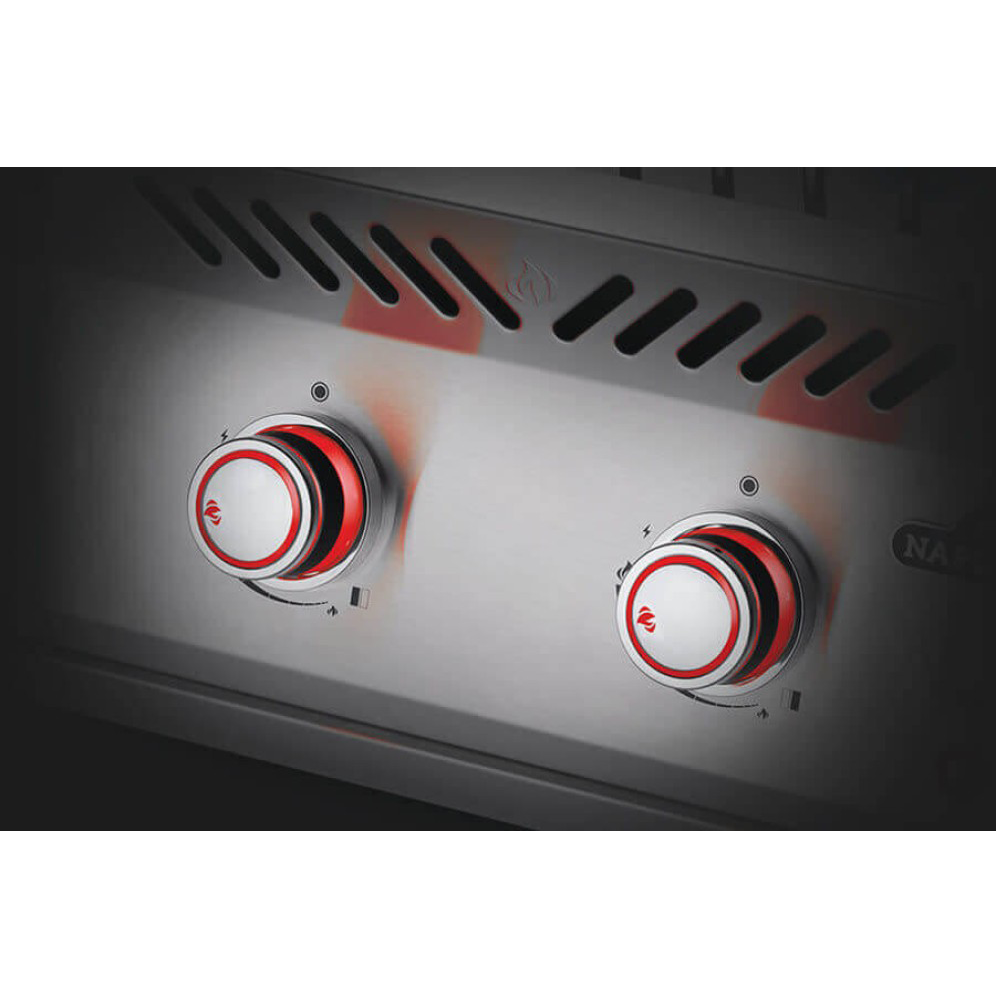 Napoleon 700 Series 18-Inch Built-In Dual Range Top Burner with Stainless Steel Cover - BIB18RT