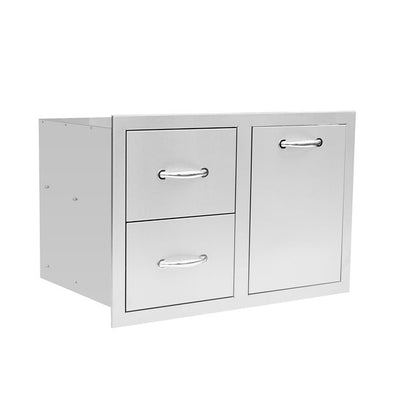 TrueFlame 33-Inch 2-Drawer & Vented LP Tank Pullout Drawer Combo (TF-DC2-33LP-A)