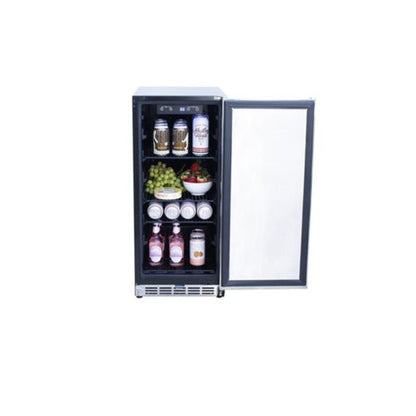 TrueFlame 15-Inch 3.2 Cu. Ft. Outdoor Rated Refrigerator (AMD-RFR-15S)