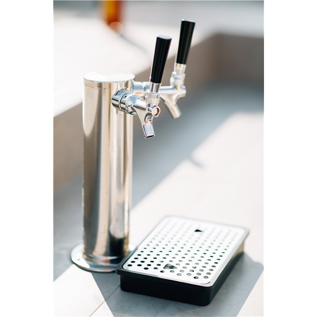 TrueFlame 24-Inch 6.6 Cu. Ft. Deluxe Outdoor Rated Kegerator - Double Tap (TF-RFR-24DK2)