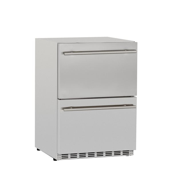 TrueFlame 24-Inch 5.3 Cu. Ft. Deluxe Outdoor Rated 2-Drawer Refrigerator (AMD-RFR-24D-R-A)