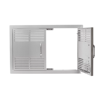 Bull Grills 30-Inch Dual Lined Vented Stainless Steel Double Access Doors (44570)