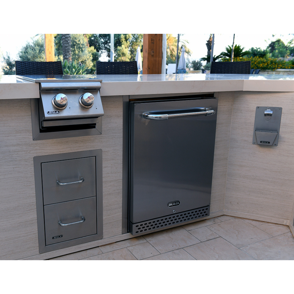 Bull Grills Double Side Burner & Searing Station Stainless Steel Finishing Frame (93007)