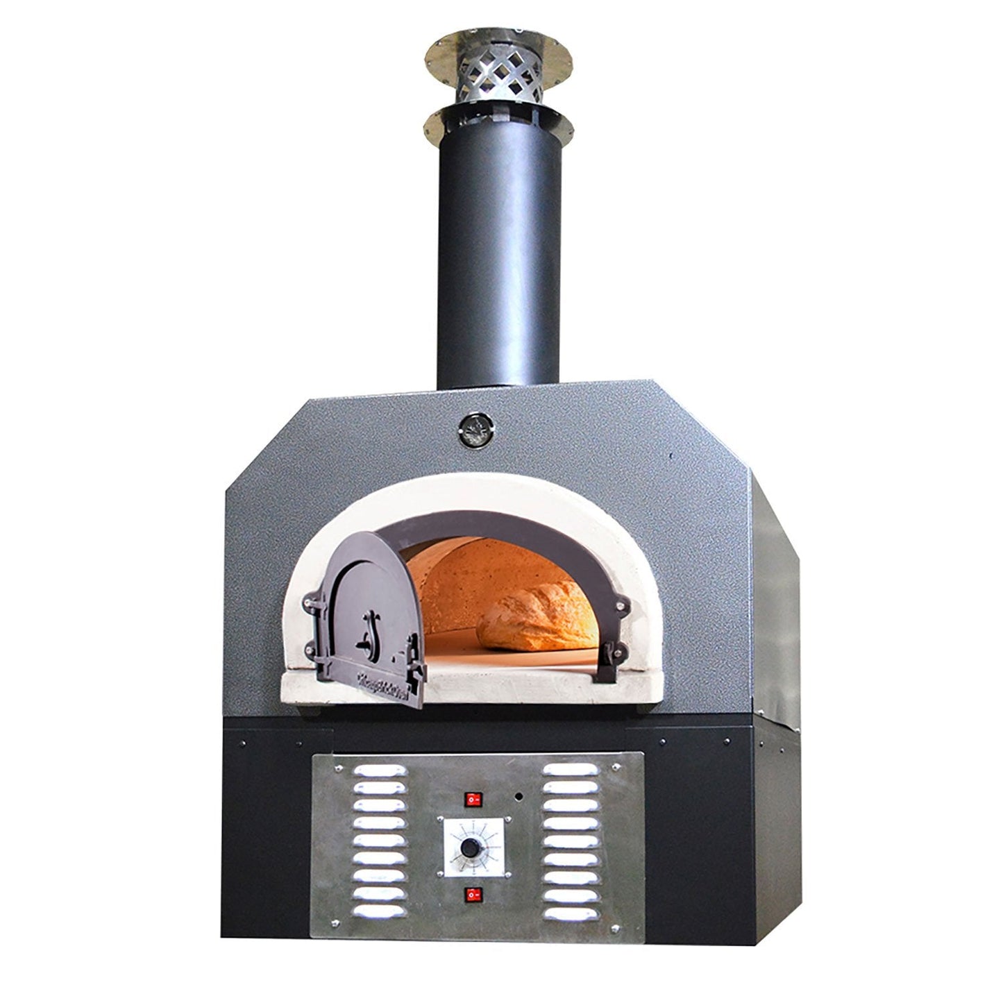 Chicago Brick Oven 750 Countertop Hybrid Gas & Wood Fired Pizza Oven with Skirt