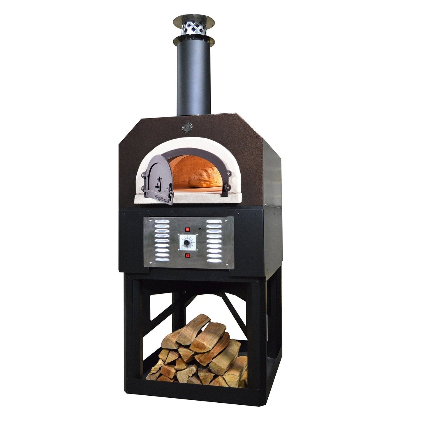 Chicago Brick Oven 750 Hybrid Gas & Wood Fired Pizza Oven on Stand