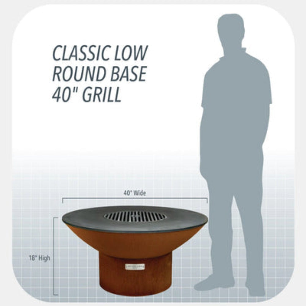 Arteflame Classic 40" Black Label - Low Round Base
