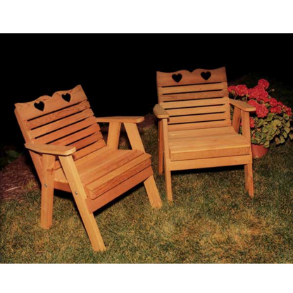 Creekvine Designs Cedar Country Hearts Patio Chair
