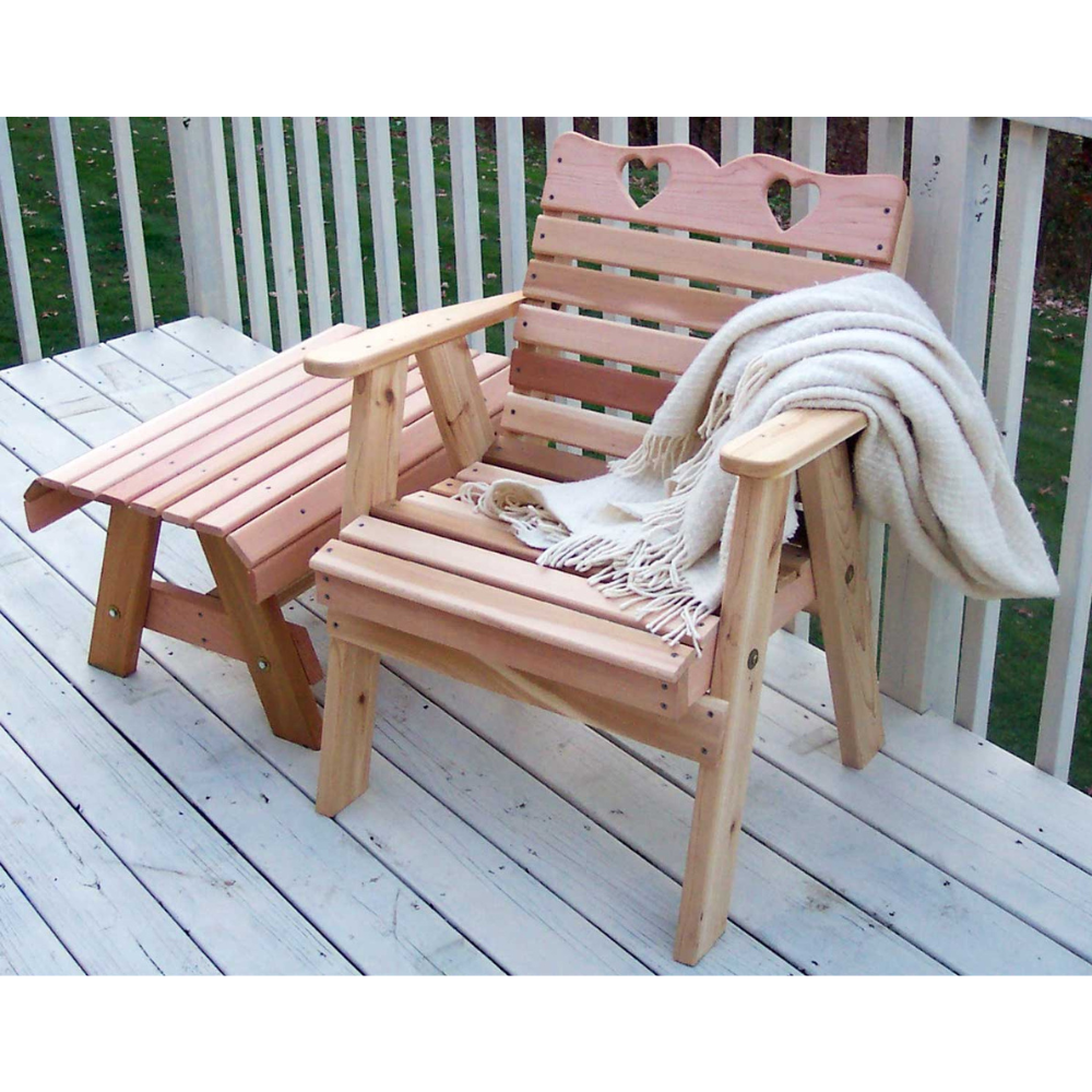 Creekvine Designs Cedar Country Hearts Patio Chair