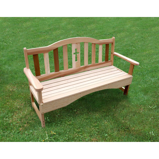 Creekvine Designs Cedar Holy Cross Garden Bench