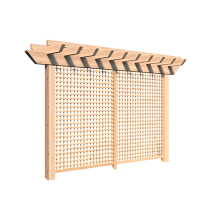 Creekvine Designs Rough Cut Cedar Monterrey Pergola with Lattice