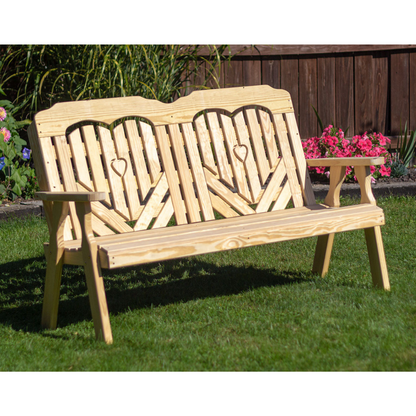 Creekvine Designs Treated Pine Heartback Garden Bench