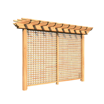 Creekvine Designs Treated Pine Monterrey Pergola with Lattice
