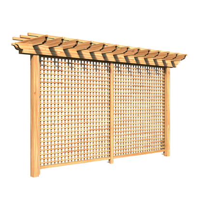 Creekvine Designs Treated Pine Monterrey Pergola with Lattice