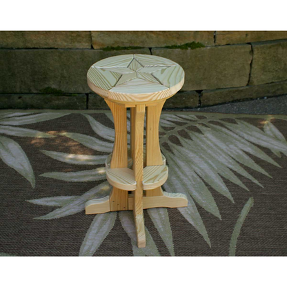 Creekvine Designs Treated Pine Star Design Pub Stool