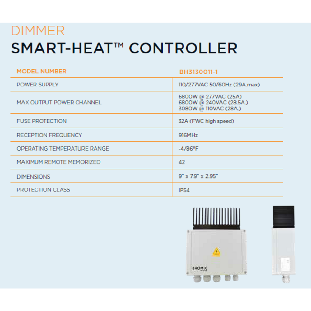 Bromic Smart-Heat Wireless Dimmer 7 Channel Remote (BH3130011-1)