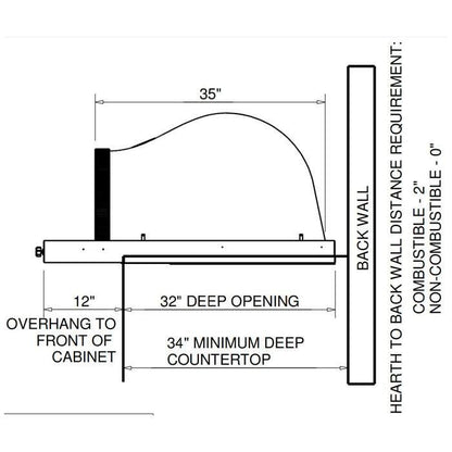HPC Forno Hybrid Gas/Wood Fueled Mosaic Tile Pizza Oven on Wheeled Cart