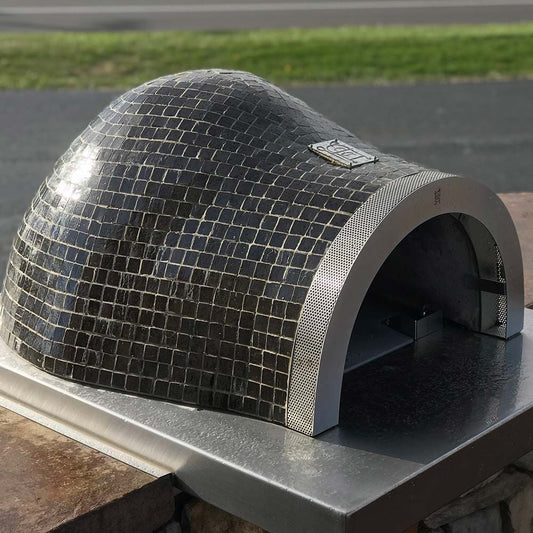 HPC Villa Built-In Hybrid Gas/Wood Fueled Mosaic Tile Pizza Oven