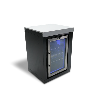 Mont Alpi Black Stainless Steel Single Fridge Module - MASFM-BSS