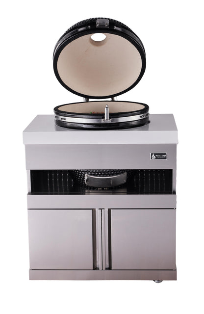 Mont Alpi Stainless Steel 18" Universal Kamado Grill Module - MA-KAM