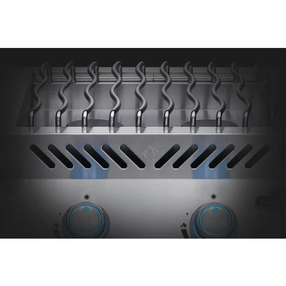 Napoleon 700 Series 18-Inch Built-In Dual Range Top Burner with Stainless Steel Cover - BIB18RT