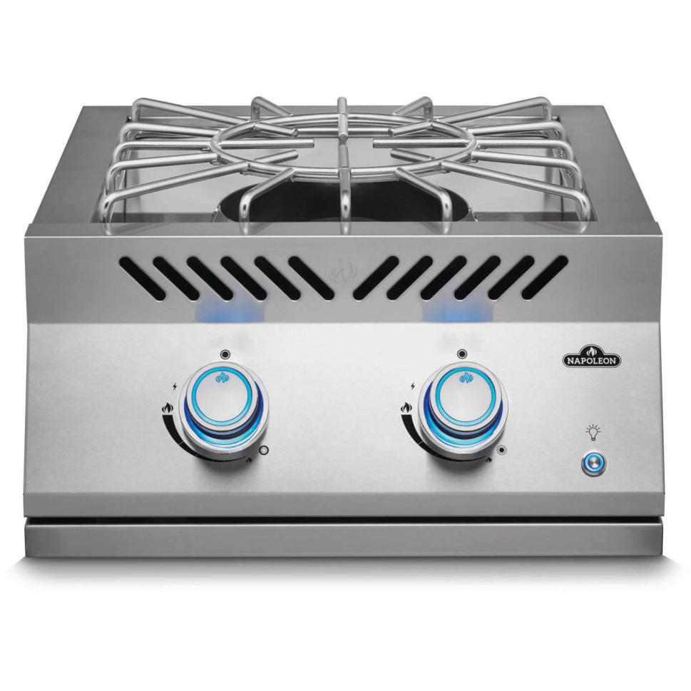 Napoleon 700 Series 18-Inch Built-In Power Burner with Stainless Steel Cover - BIB18PB