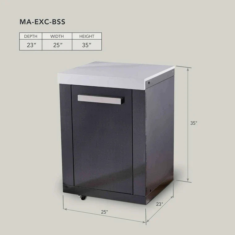 Mont Alpi Black Series Extra Storage Cabinet Module - MA-EXC-BSS
