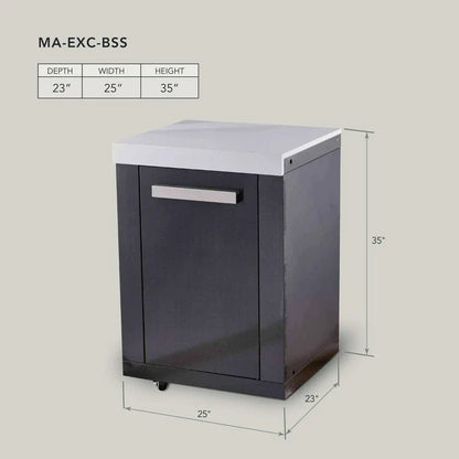 Mont Alpi Black Series Extra Storage Cabinet Module - MA-EXC-BSS