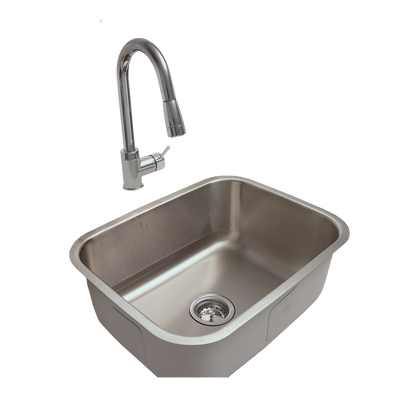 RCS Stainless Steel Undermount Sink & Faucet - RSNK2