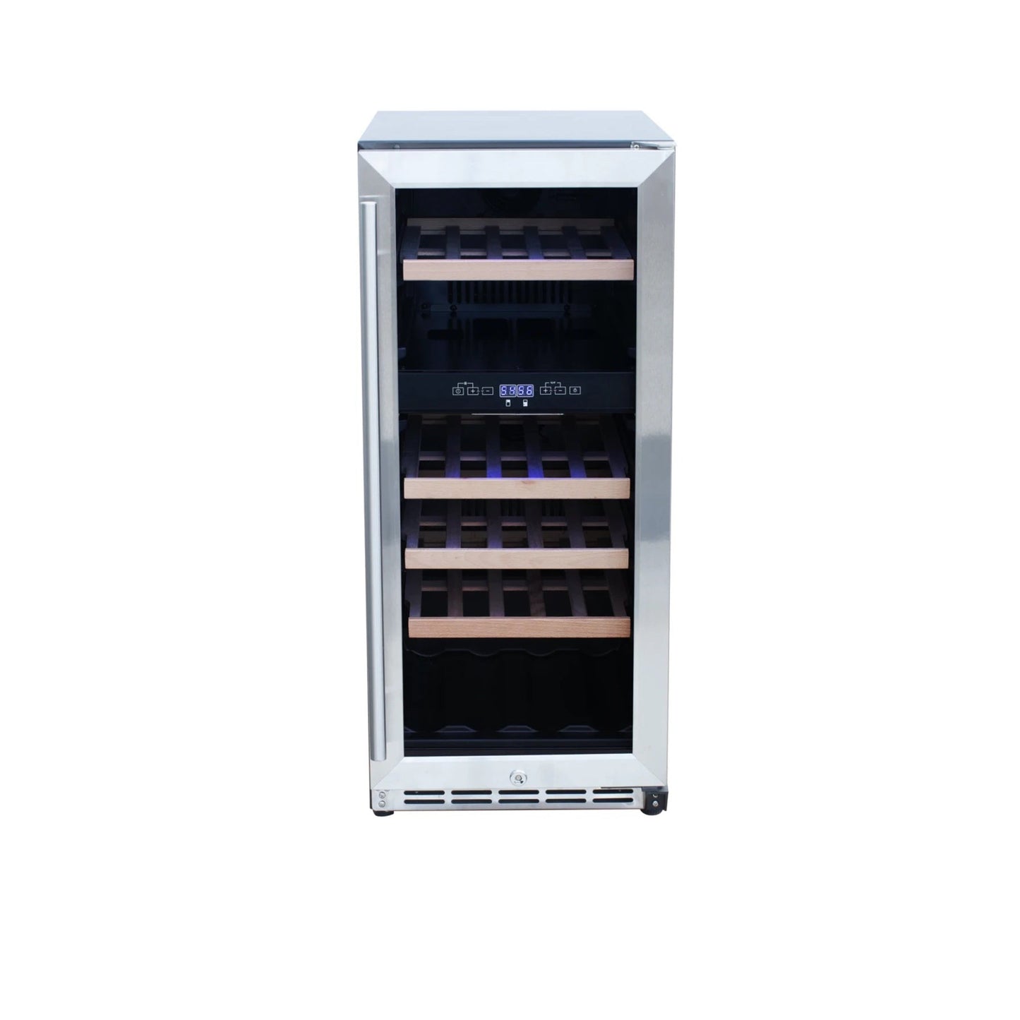 RCS 15-Inch Stainless Steel Wine Cooler with Glass Window