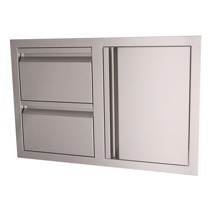 RCS Valiant Stainless Steel Double Drawer/Door Combo