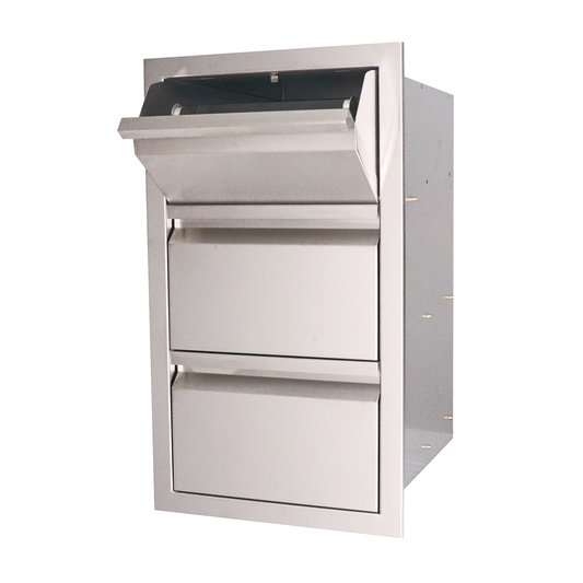 RCS Valiant Stainless Steel 2 Drawer/Paper Towel Holder Combo