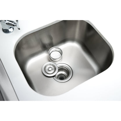 Mont Alpi 805 Black Stainless Steel BBQ Grill Island with L-Shape, Beverage Center, Extra Storage & Fridge - MAi805-BSS90BEVFCXL