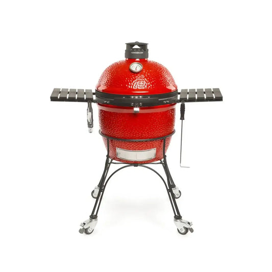 Kamado Joe Classic Joe II 18-Inch Grill w/ Cart, Side Shelves, Heat Deflector & Tools - KJ23RHC