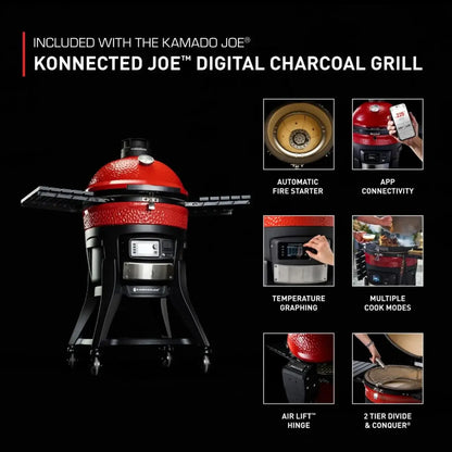 Kamado Joe Konnected Joe Digital 18" Charcoal Kamado Grill - KJ15041123