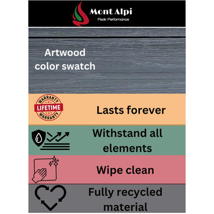 Mont Alpi Artwood 6-Burner Stainless Steel BBQ Grill Island - MA805-AW