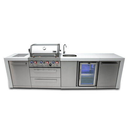 Mont Alpi 400 Deluxe BBQ Grill Island with Beverage Center - MAi400-DBEV