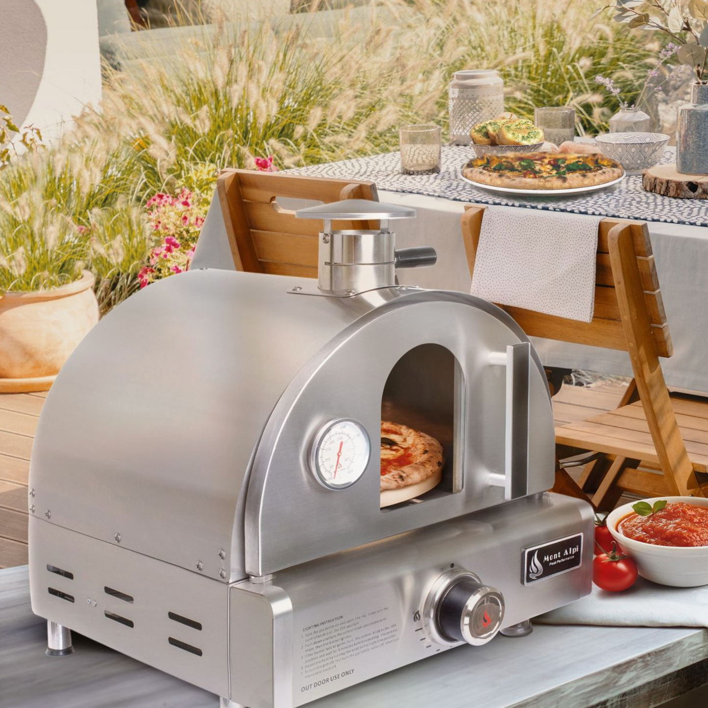 Mont Alpi Portable Table Top Pizza Oven - MAPZ-SS
