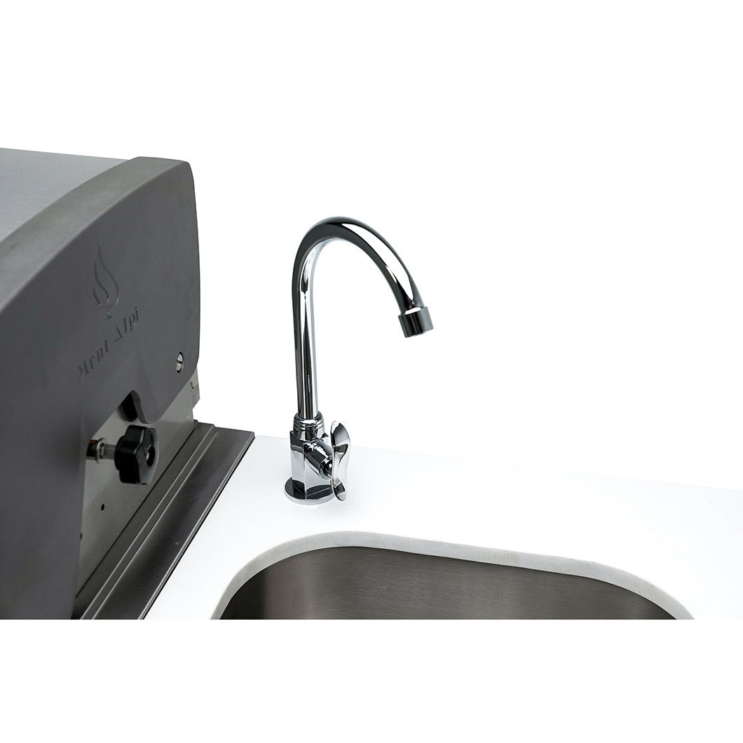 Mont Alpi 805 BBQ Grill Island with L-Shape, Kegerator & Beverage Center - MAi805-90KEGBEV