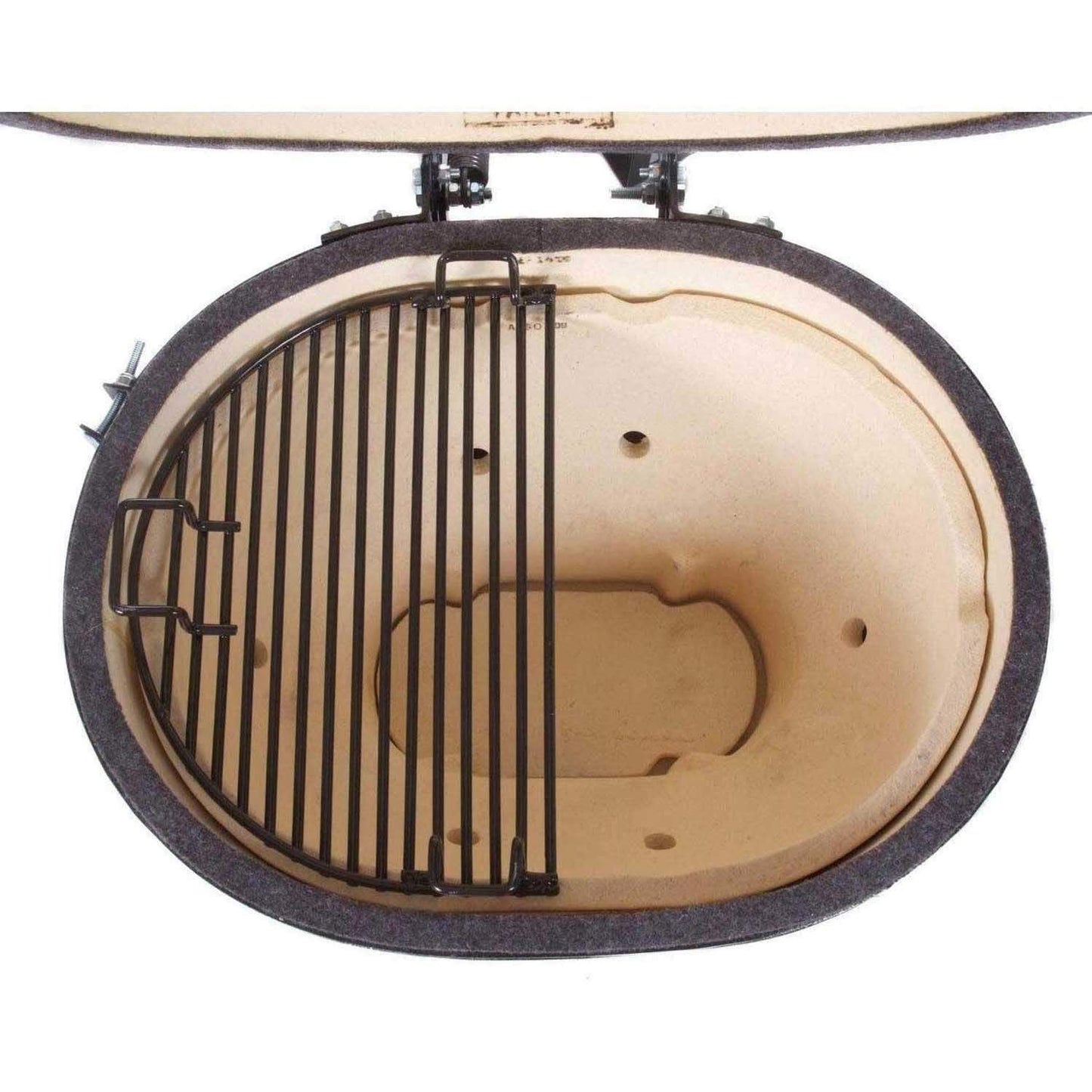 Primo Oval Junior 200 Ceramic Kamado Grill with Cradle & Side Shelves
