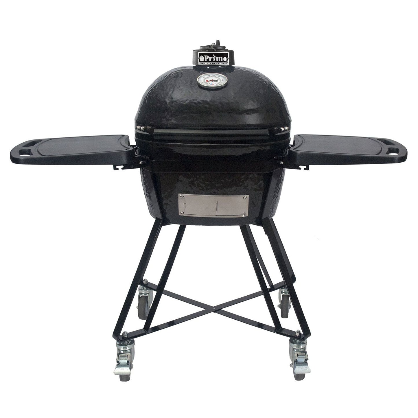 Primo Oval Junior 200 Ceramic Kamado Grill with Cradle & Side Shelves