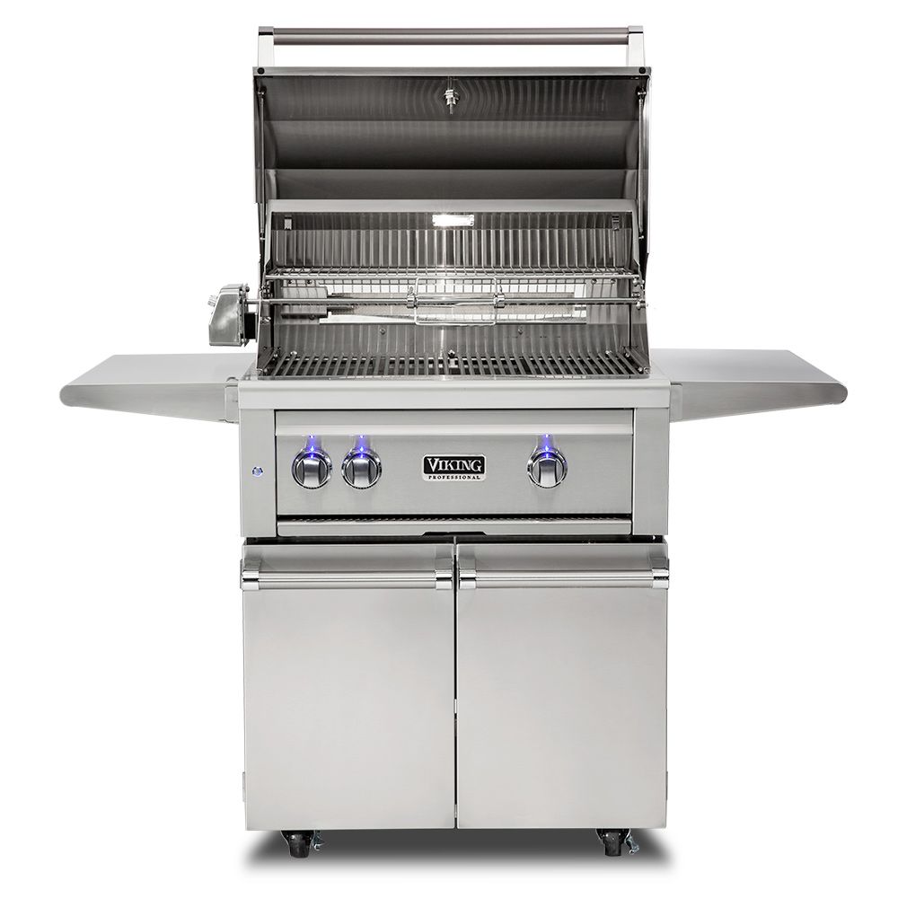 Viking 5 Series 30-Inch Stainless Steel Freestanding Grill with ProSear Burner & Rotisserie