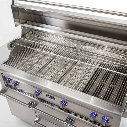 Viking 5 Series 54-Inch Stainless Steel Freestanding Grill with ProSear Burner & Rotisserie